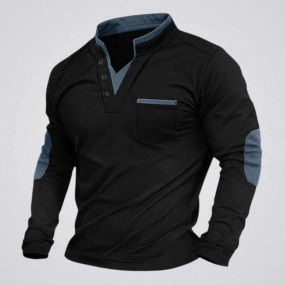 Mauro | Sweat-shirt col V – élégance décontractée et confort intemporel
