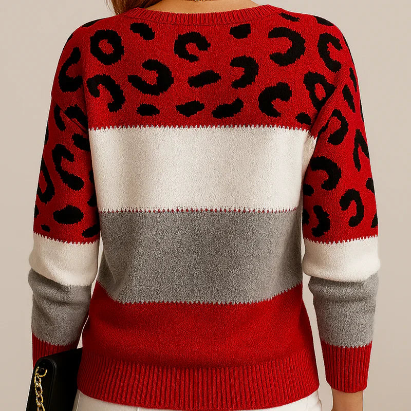 Suéter elegante de leopardo