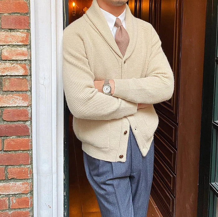 Cárdigan de punto con cuello chal de Bond Street