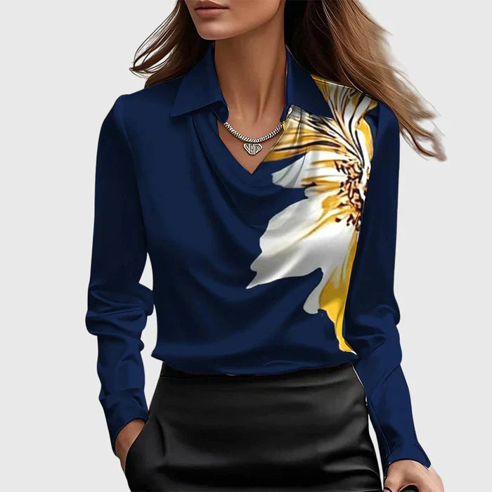 Brooklyn – Elegante blusa de satén brillante