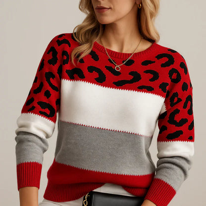 Suéter elegante de leopardo