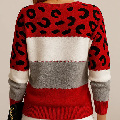 Suéter elegante de leopardo
