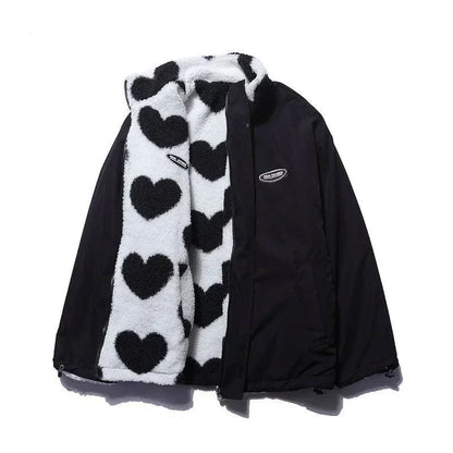 Chaqueta suave reversible con corazón Silamoda