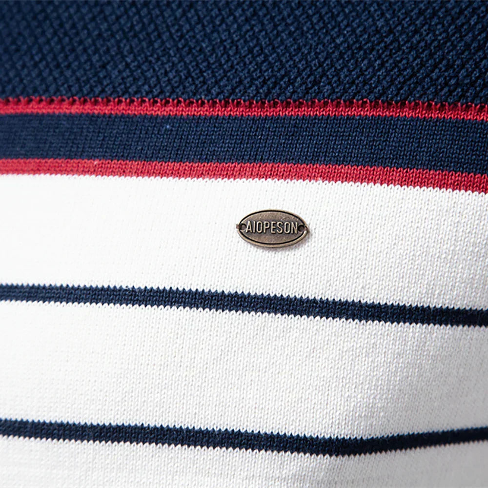 Adrien™ | Pull Rayé Marin